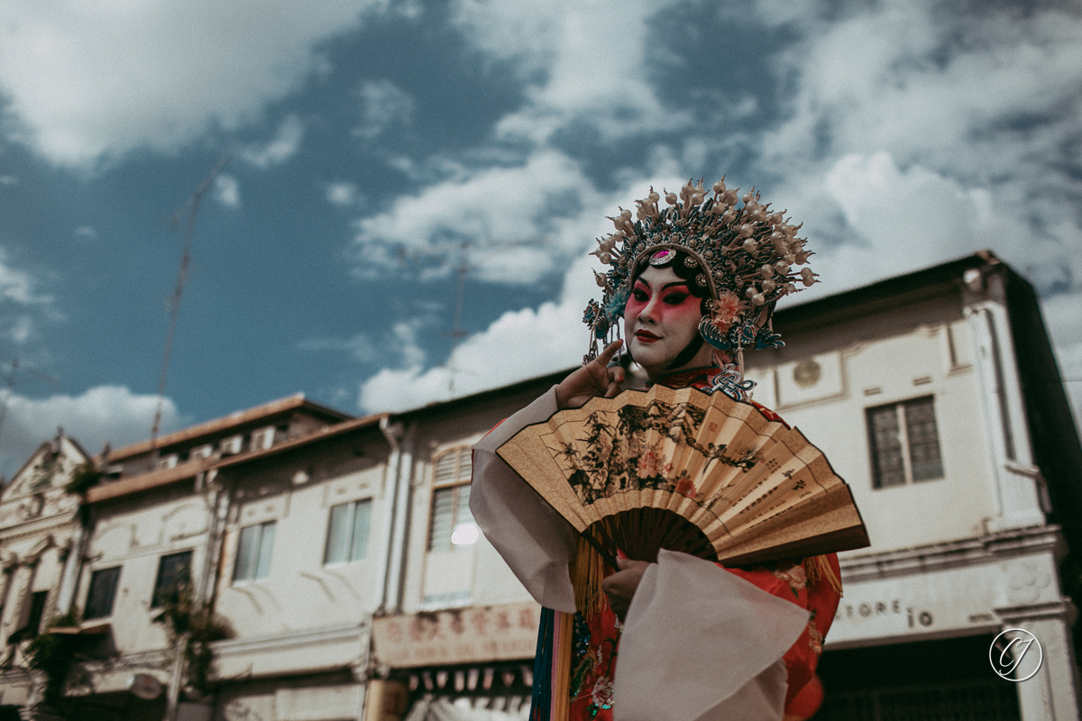 Creative portrait of Chinese opera, photographed in Melaka