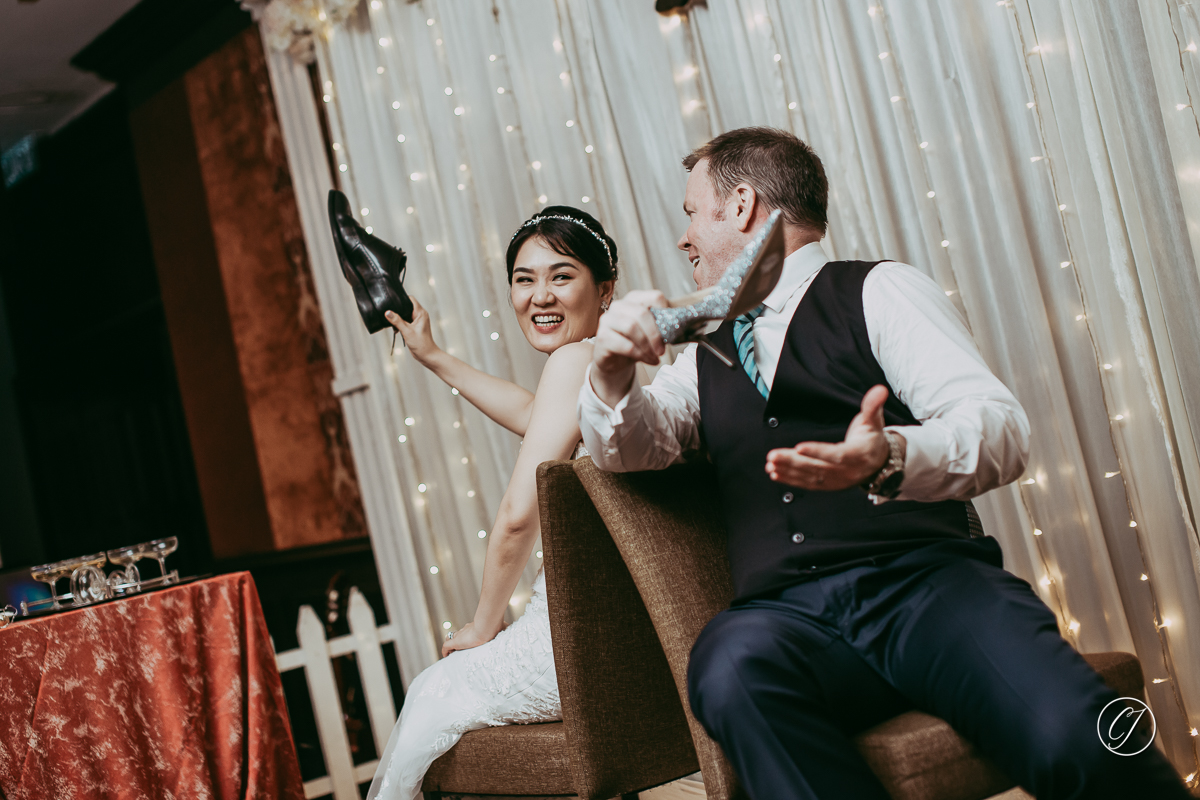 Wedding shoe game, banquet ballroom of Casa del Rio Melaka