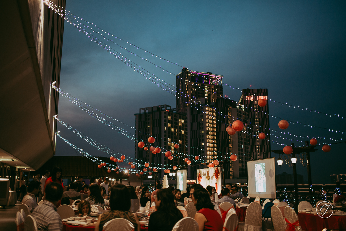 Wedding banquet at Melaka Garden Poolside, 9th floor of Ramada Plaza Melaka