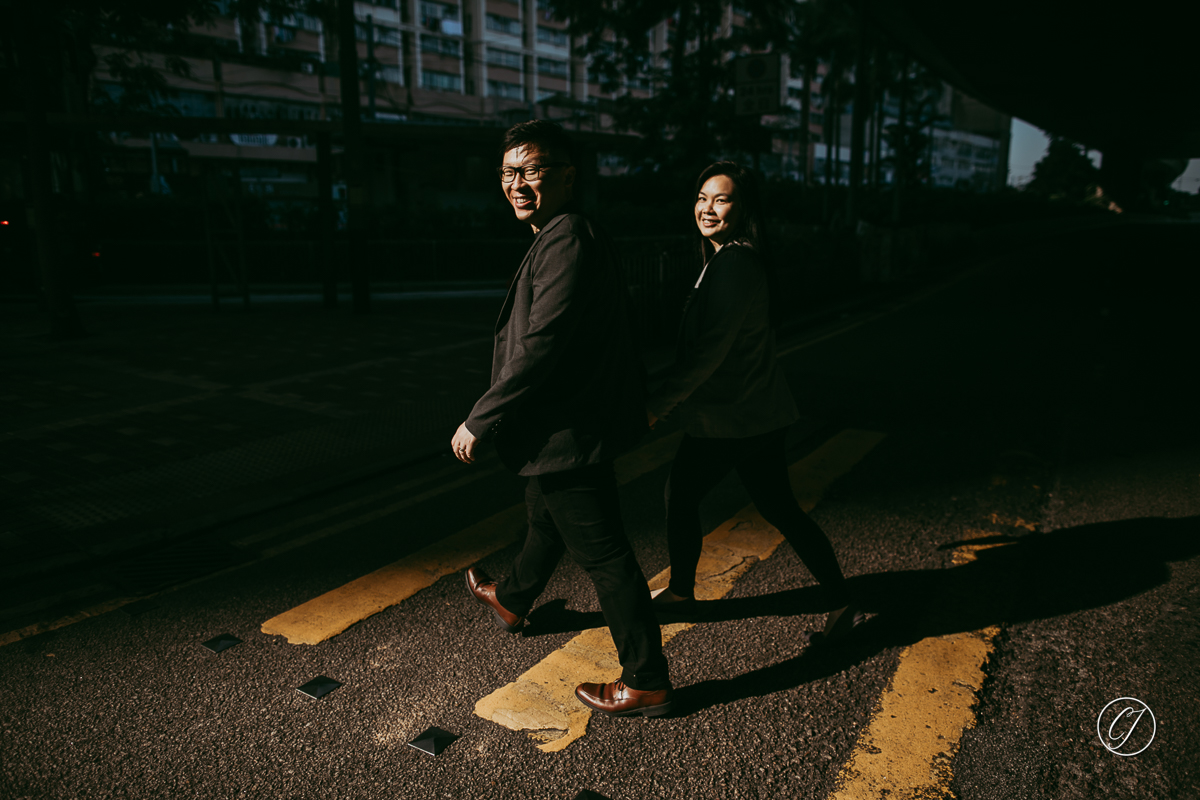 Hong Kong street couple portrait