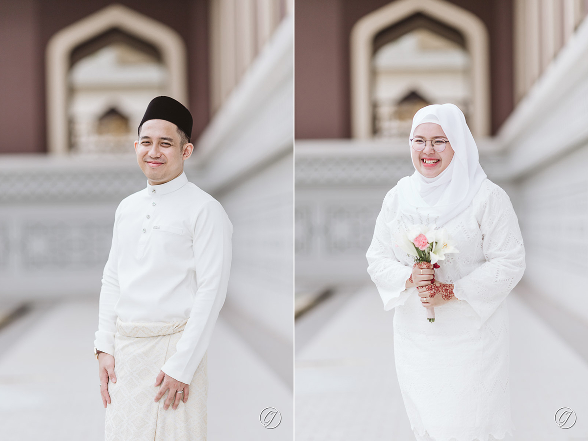 Portrait of couple at Rom at Masjid Al-Azim Masjid Negeri Melaka