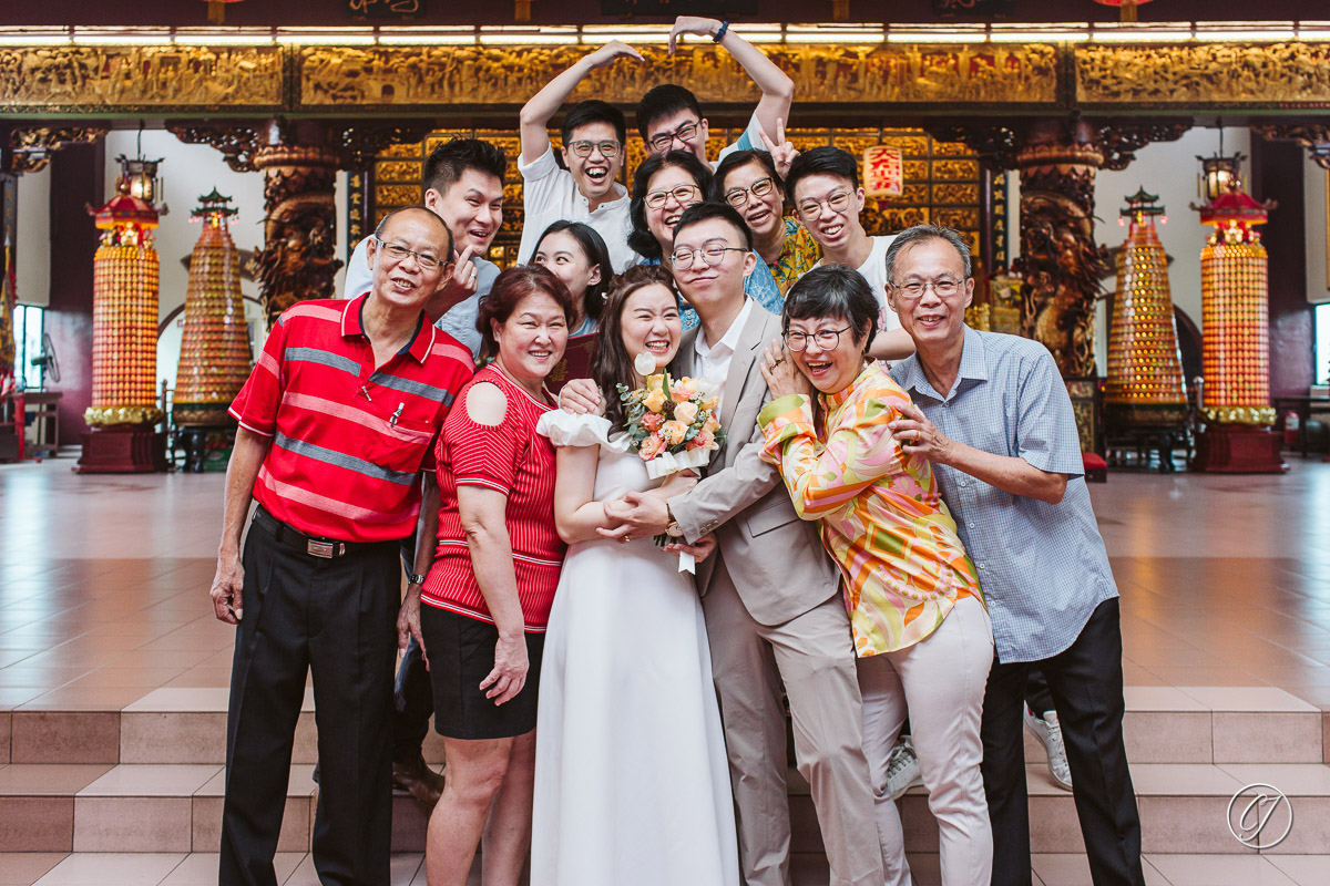 Family photo at Tian Hoh Temple @ Heng Ann Association Melaka