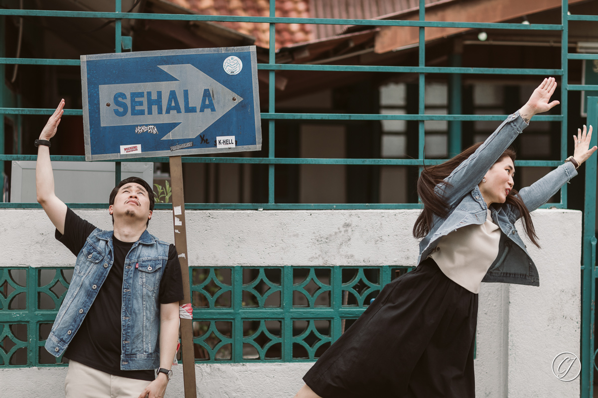 Melaka street photography, fun poses