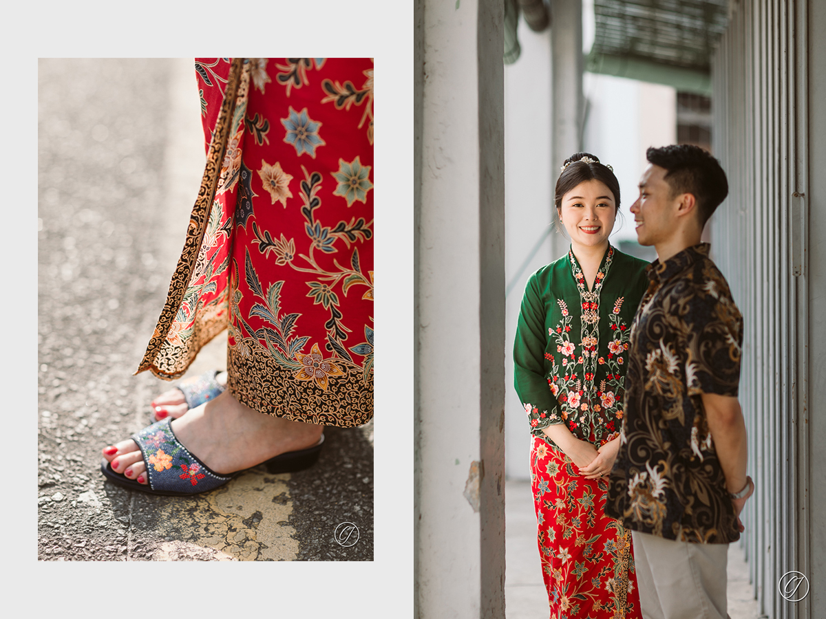Bride's Kebaya and beaded shoes melaka