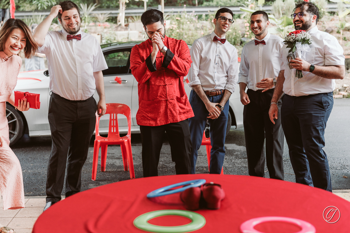 Gate crashing with the bridal party