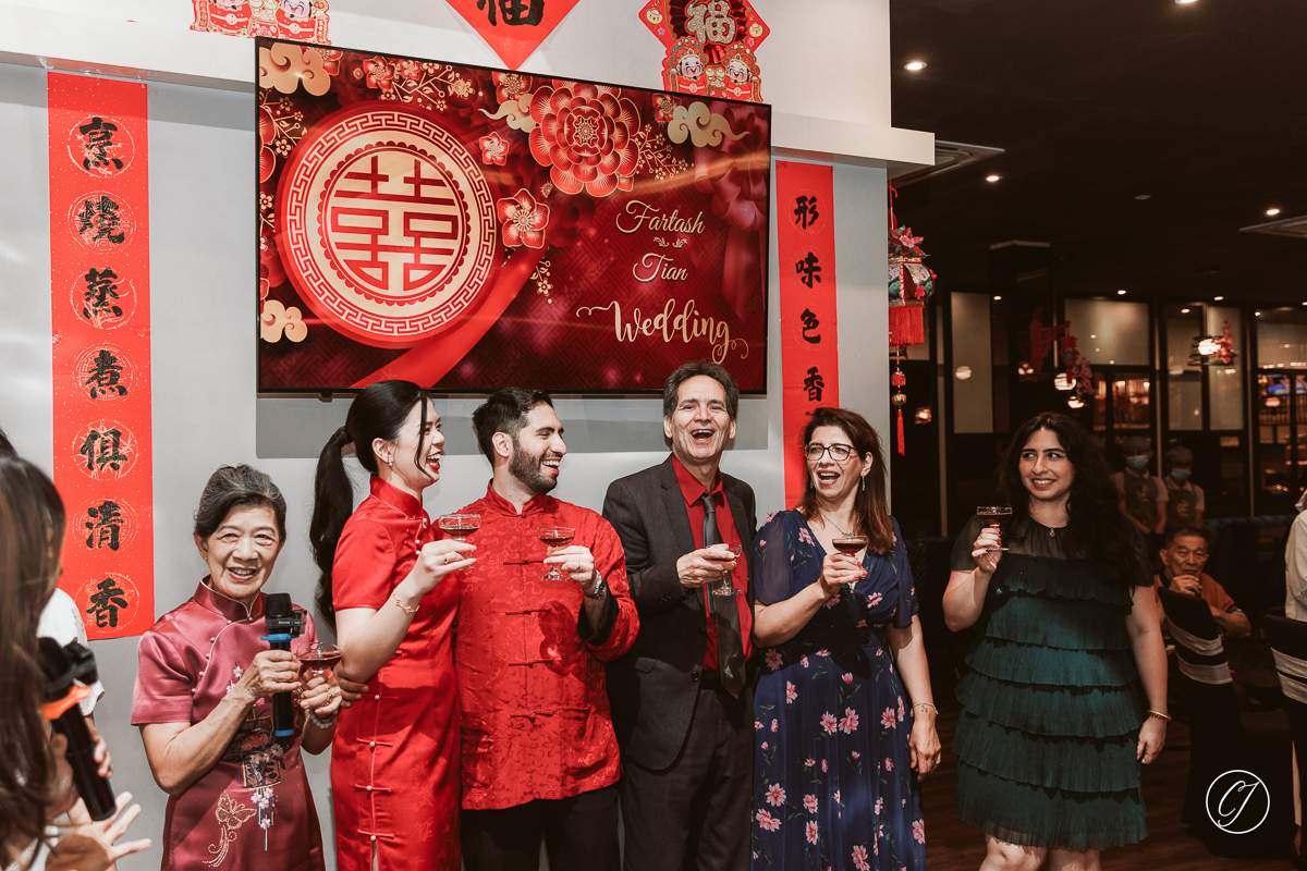 Toasting during luncheon to thank the guests
