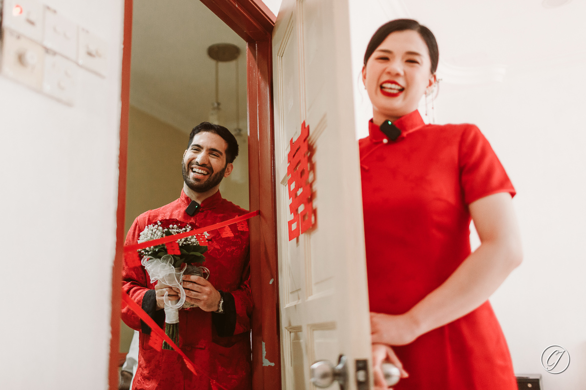 Saying vow before opening the door to meet the bride Ying Tian