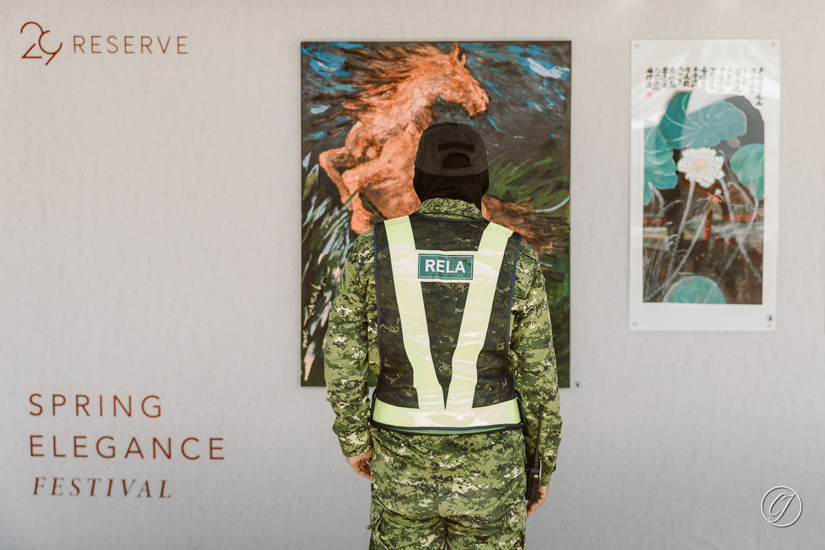 Enjoying the paintings