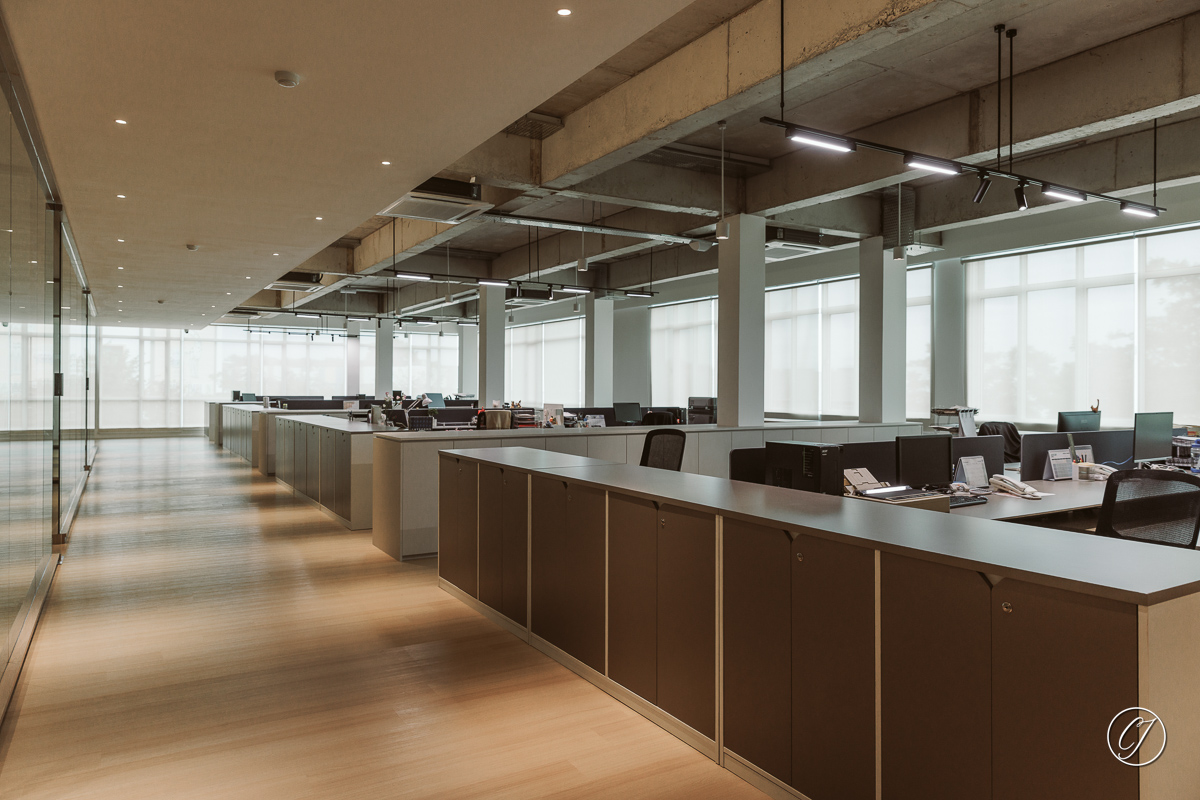 Open and airy office space