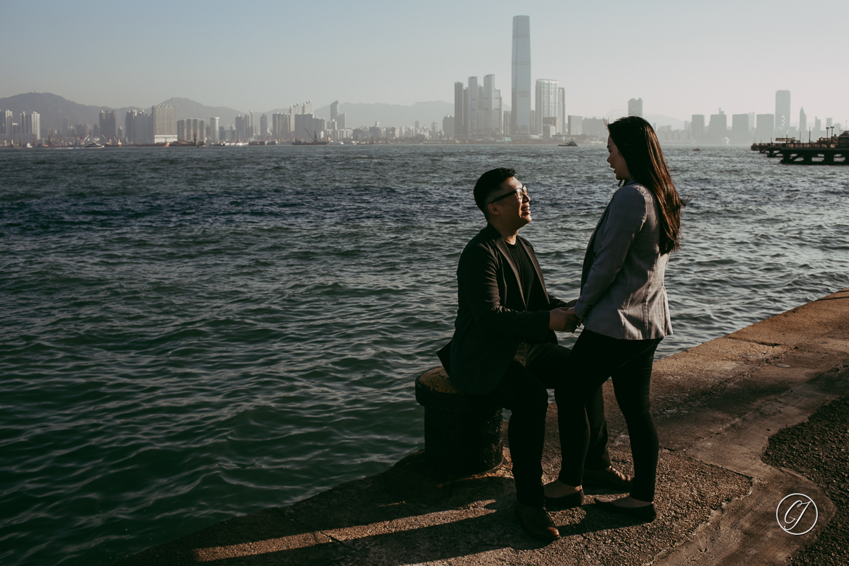 Engagement portrait in Hong Kong Island