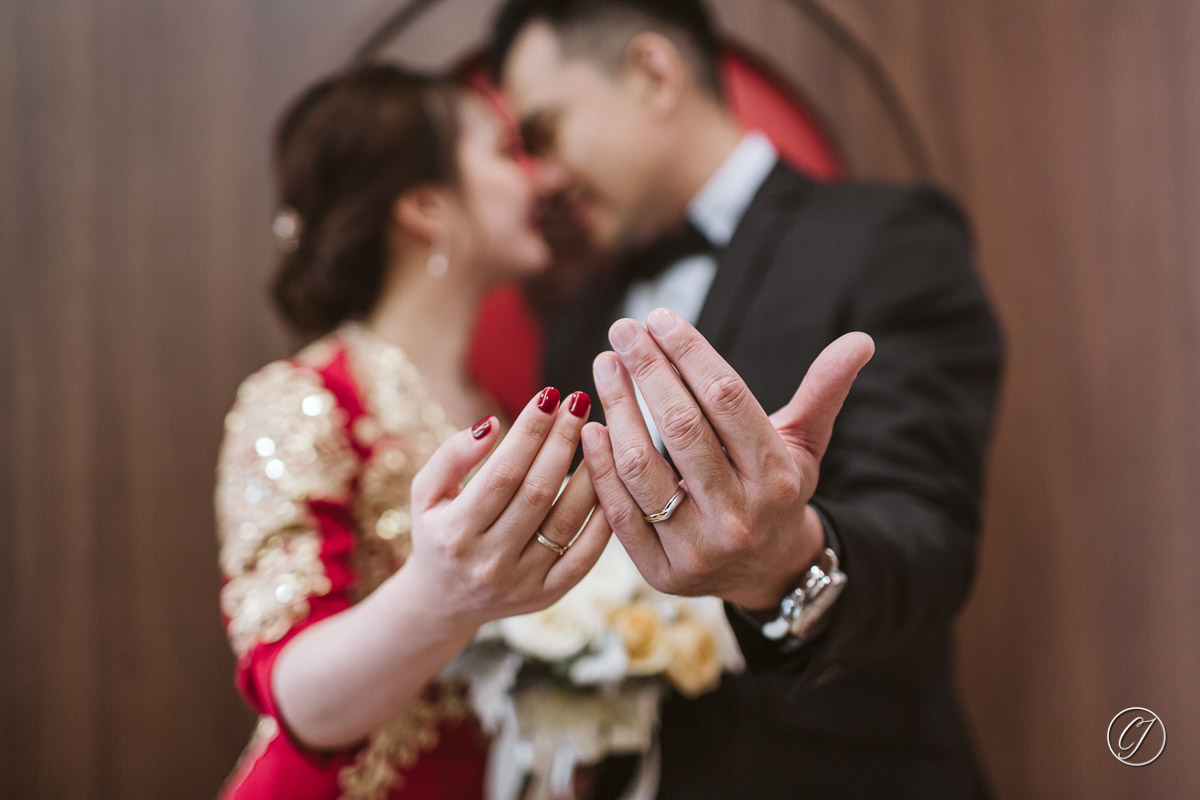 Showing rings after ROM ceremony in Melaka