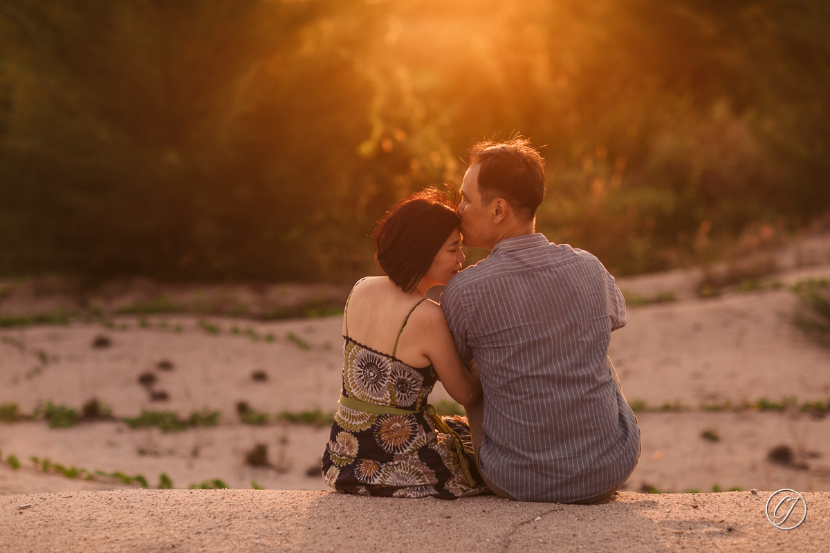 Melaka sand dunes prewedding portrait